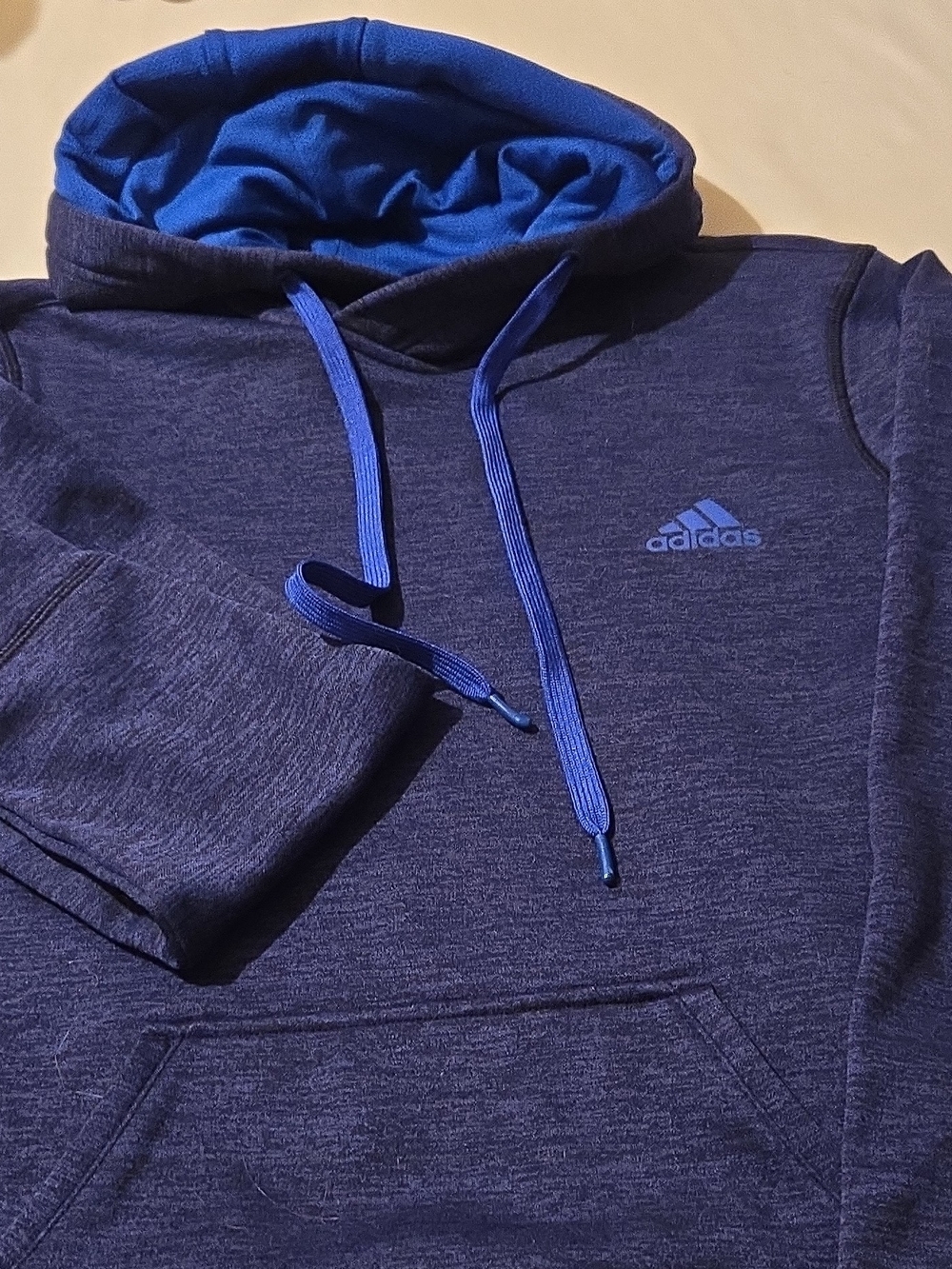 adidas Men's Blue Pullover Hoodie